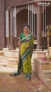 Green Silk Saree- Moolchand Saree